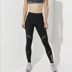Black Peloton Sheer Stripe Leggings